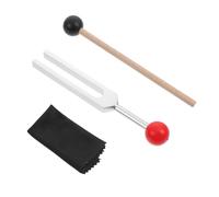 CIMAXIC Aluminum Alloy Healing Tuning Fork Set Chakra Drum Cleaning Cloth for Yoga Meditation