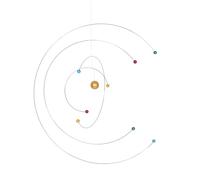 CIMAXIC Atom Hanging Mobile Educational Space Model with Planets for Room Classroom Science Decor and Modern Nordic Wind Chime Home Accent