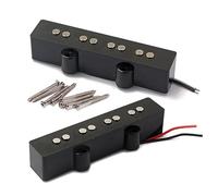 CIMAXIC Bass Pickup Set 4 String Electric Bass Bridge Neck Open Style v Magnets Rich Harmonics Gmb07