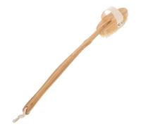 CIMAXIC Bath Back Scrubber Bamboo Bristle Body Shower Brush with Detachable Curved Handle Comfortable Touch Deep Skin Cleaning for Shower Bath