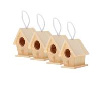 CIMAXIC Bird House Crafts 4pcs Small Bird Nesting Boxes Mounting Bracket for Decor