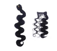 CIMAXIC Black for Synthetic Hair Extensions Body Wave Hair Bundles can be styled Natural Look and Everyday Use