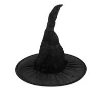CIMAXIC Black Hat Universal Sizing and Comfortable Fit with Wide Brim and Pointed Top for Women for Halloween Party Cosplay and Household Decorative Arrangement