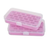 CIMAXIC Bobbin Holder Case Storage Box 2pcs with 28 Slots Large Capacity Bobbin Organizer Easy Organization Versatile Use for Sewing Machines and Embroidery