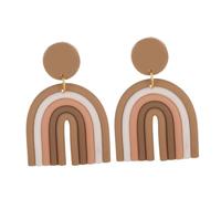 CIMAXIC Bohemian Clay Dangle Earrings for Women U-shaped Geometric Polymer Clay Jewelry Lightweight Stylish Earrings for Parties and Daily Wear Gift for Girlfriends and Mothers