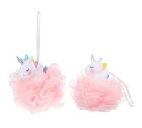 CIMAXIC Boys and Bath Sponge Set 2 Pcs, Unicorn Shape Shower Loofahs, Gentle Foam Body Scrubber for Sensitive Skin