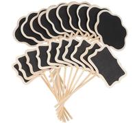 CIMAXIC Chalkboard Creative and Garden Decorating for Writing Messages Garden 20pcs Mini Wooden Sign with Stick Small Blackboards for Christmas and Outdoor Plant Labels