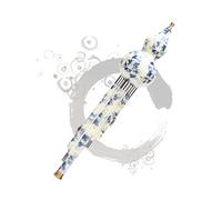 CIMAXIC Chinese Traditional Cucurbit Flute Blue White Porcelain Beginner Friendly Musical Instrument