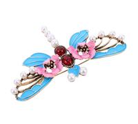 CIMAXIC Chinese Vintage Dragonfly Brooch Pin with Peony Design Artistic Enamel Lapel Pin for Women Versatile Decorative Accessory for Birthday Wedding Hanfu and Casual Wear Thoughtful