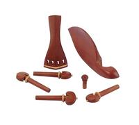 CIMAXIC Complete Violin Kit 7pcs Wood Violin Parts Accessories Peg Tailpiece Chin Rest End Pin Elegant Design
