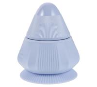 CIMAXIC Conical Massage Ball for Shoulder and Back - Heated Trigger Point Massager with Suction Cup Mount - Rechargeable Electric Massage Cone for Home Blue