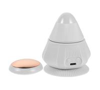 CIMAXIC Conical Massage Ball for Shoulder and Back - Heated Trigger Point Massager with Suction Cup Mount - Rechargeable Electric Massage Cone for Home Grey