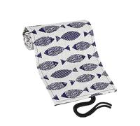 CIMAXIC Cotton Linen Pencil Roll Organizer 48 Slots Cute Portable Pencil Storage Wrap for Artists and Students Saury Pattern