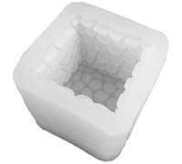 CIMAXIC Creative 3D Honeycomb Silicone Mold for Chocolate and Cake Baking, Sturdy and Safe White Silicone Mold for DIY Candy and Candle Making at Home Or Party