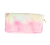 CIMAXIC Creative Wallet Zippered Handbag Fashionable Plush Polyester Lightweight Card Organizer for Women Daughters Mothers for Going to Work and Traveling with Multi-Storey Fold Design