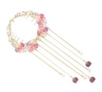 CIMAXIC Decorative Hair Clips Ponytail Cuff Elegant Flower Shape Alloy Rhinestone Plastic Necessary Hair Accessory Convenient for Women Party and Shopping
