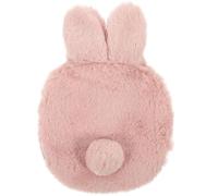 CIMAXIC Detachable Hot Water Bottle with Lovely Plush Cover, 300ml Capacity, Multi-Function Hand Warmer Designed for Outdoor Use in Winter, Soft PVC Material with Bright Pink Colour