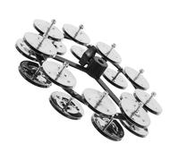 CIMAXIC Drum Percussion Cymbal Tambourine Hihat Tambourine Double Rows Bell Steel Plates Diy Accessory