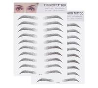 CIMAXIC Eyebrow Transfer Stickers for Creating Realistic Eyebrows for Men and Women 2pcs Black 3d Hair-like Paper Brow Stencils, Easy to Use Daily Makeup Tool