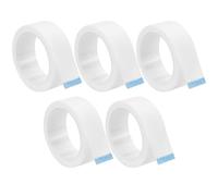 CIMAXIC Eyelash Tape Lash Extension Strip White for Eyelash Extensions 5 Rolls 4.3 Meter Long Gentle Non-woven Fabric Adhesive 1.2cm Wide Breathable and Easy to Tear, for Makeup