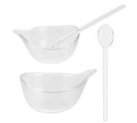 CIMAXIC Facial Mask Mixing Bowl Essential Oil Bowl Glass Stable Mixing Experience Elegant Professional Salon Appeal Clients Beauty Enthusiasts Facial Mask Preparation Spoon