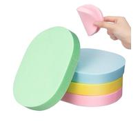 CIMAXIC Facial Sponges Gentle Cleaning and Safe for Skin for Face Cleansing and Makeup Removal Oval 4pcs Pva Suitable for Daily Face Washing and Travel Use