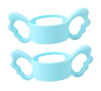 CIMAXIC Feeding Bottle Handles Set of 2 Silicone Baby Bottle Grips Ergonomic Design Prevent Dropping Newborn Friendly
