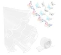 CIMAXIC Floral Paper Wrap Flower Packaging Kit Ribbon Butterfly Decorations for Weddings