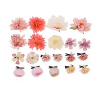CIMAXIC Flower Hair Clip Set 21pcs Silk Flower Clips for Women Girls Little Girls
