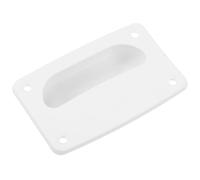 CIMAXIC Flush Pull Hatch Handle 4x2 Inches White Plastic Recessed Flush Mount with Anti-slip Surface and Mount Screws for Space Saving and Easy Installation on Yacht Cabin Decks and Boat