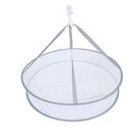 CIMAXIC Foldable Clothing Drying Rack Basket with Mesh Design, Polyester Material, Easy to Dry Clothes and Shoes, for Household Use, White 54cm Large Capacity Laundry Hanger Basket