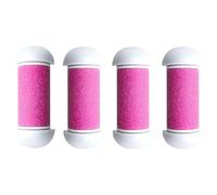 CIMAXIC Foot Care Tool Replacement Roller Heads 4Pcs Foot File Replacement Head for Dead Skin Removal Portable Pink Plastic Foot Care Supplies