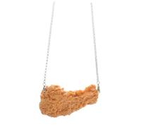 CIMAXIC Funny Fried Chicken Leg Necklace Unique Handmade Jewelry for Women Men Quirky Costume Accessory Party Charm