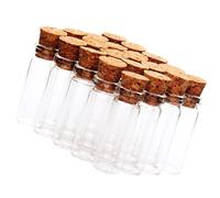 CIMAXIC Glass Bottles and Flower Petals Storage with Cork Stopper 24pcs 55ml Leak-proof Mini Wish Bottles for DIY for Home and Party Decoration