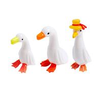 CIMAXIC Glass Domestic Ornaments Statues 3pcs Mini Ducks Unique Decor Ideal Any Occasion