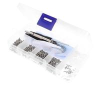 CIMAXIC Glasses Screw Kit Professional Eyeglass Repair Tool Set with Stainless Steel Screws Silicone Anti-Slip Covers and Plastic Nose Pad Accessories for Eyeglasses Repair at Home Random