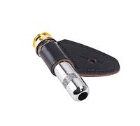 CIMAXIC Golden Endpin Jack Socket for Guitar Copper Strap Pin with Leather Cover Acoustic Electric Guitar Accessory Gt226