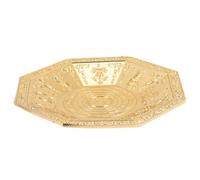 CIMAXIC Golden Iron Octagonal Buddhist Worship Plate Featuring Anti-Aging and Fade-Resistant Material for Religious Ceremonies and Family Sacrifices