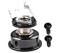 CIMAXIC Guitar Jack Socket Metal Jack Replacement Replacements for Electric Guitar Black Double Socket Easy to Install