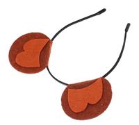 CIMAXIC Hair Accessory Practical and Comfortable for Holiday and Daily Head Decoration Brown Animal Ear Headband Cute Felt Monkey Ears Headband with Iron Frame for Women