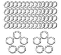 CIMAXIC Hair Rings and Easy to Thread Features Black 100pcs Alloy for Braids and Locs with Versatile Design for Styling Hair the Go and DIY Projects