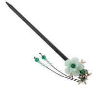 CIMAXIC Hair Stick with Elegant Decorative Effect Vintage Chinese Style Wooden in Green Easy to Slide into Messy Bun for Traditional Hair Styling