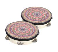 CIMAXIC Hand Tambourine Percussion Single Row Tambourines Musical Instrument for Adults and Boys and Girls