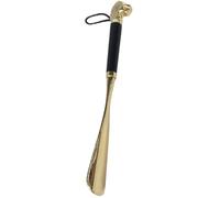 CIMAXIC Handle Metal Shoehorn Black with Lion Decor, 32cm Alloy Steel Shoe Horn Lightweight Shoe Lifter to Reduce Bending and Back for Men and Seniors Suitable for Boots