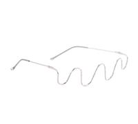 CIMAXIC Handmade Silver Metal Half-Rim Eyeglasses Frame with Rhinestones, Decorative Spectacle Frame for Women’S Photography and Fashion Accessories