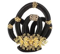 CIMAXIC Hanfu Hair Accessories Set for Women - Ancient Chinese Chignon Hairpiece Floral Bun and Integrated Headpiece - Cosplay Hair Bun for Traditional Costume Performances