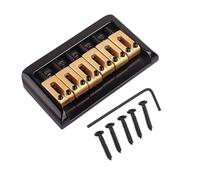 CIMAXIC Hard-tail Fixed Bridge Set String Electric Guitar Replacement Full Black Copper Saddle