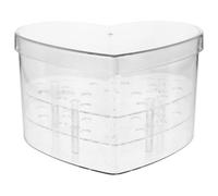 CIMAXIC Heart-shaped Small Acrylic Flower Box for Floral Arrangements, Eternal Rose Case for Wedding Decoration and Packaging