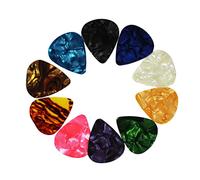 CIMAXIC Heart-shaped Ukulele Picks 0.71mm Thickness 20pcs Mixed Color Guitar Plectrums for Acoustic and Electric Guitars