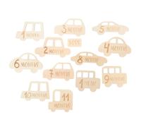 CIMAXIC High Contrast Wooden Milestone Blocks for Newborn Photography Monthly Milestones